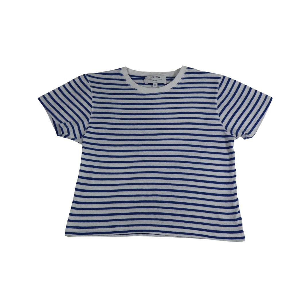 La Ligne Striped T-Shirt Women's XS Blue White Nautical Minimalist Basic Modern